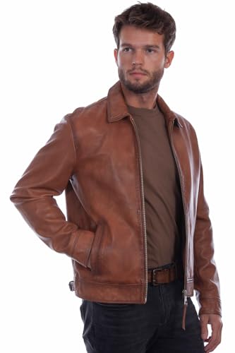 Scully Men's Navy Leather Bomber Jacket 4X