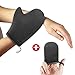 Produktbild Apark Bräunungshandschuh für Selbstbräuner-Creme doppelseitig mit sehr weichem Samt, Applikator waschbar, peeling, Applikatorhandschuh für Gesicht und Körper (Mit Fingerabdeckung) (Schwarz)