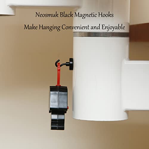 Image of Neosmuk Magnetic Hooks for Cruise Cabins, 85lb+ Heavy Duty, Black, 6 Pack