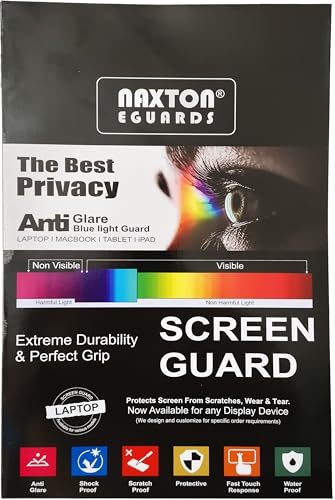 Image of NAXTON Privacy Screen guard for LAPTOP 15.6 INCH (aspect ratio 16:10 Square) FIX TYPE - No Eye Strain | Anti Blue Light + Anti Glare | No Dry Eyes | Privacy Screen [Bubble Free], [Anti-Scratch], Customised for full Screen cover - NOT A TEMPERED GLASS (15.6 Inch (aspect ratio 16:10)