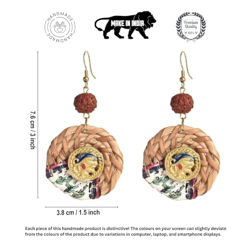 Image of Royal Queen & Empress Handcrafted Tribal Dhokra Earrings Collection for Women - Statement Ethnic Designs in Multiple Colours