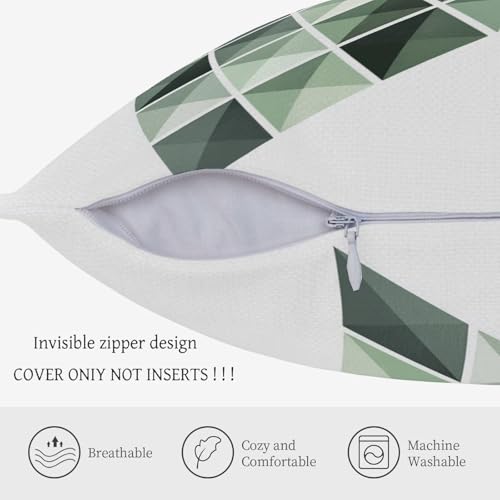 Housse de coussin vert 55x55 en velours avec fermeture éclair invisible