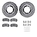 Dynamic Friction Company Front Brake Rotors-Drilled and Slotted-Silver with 5000 Advanced Brake Pads includes Hardware 7512-11005