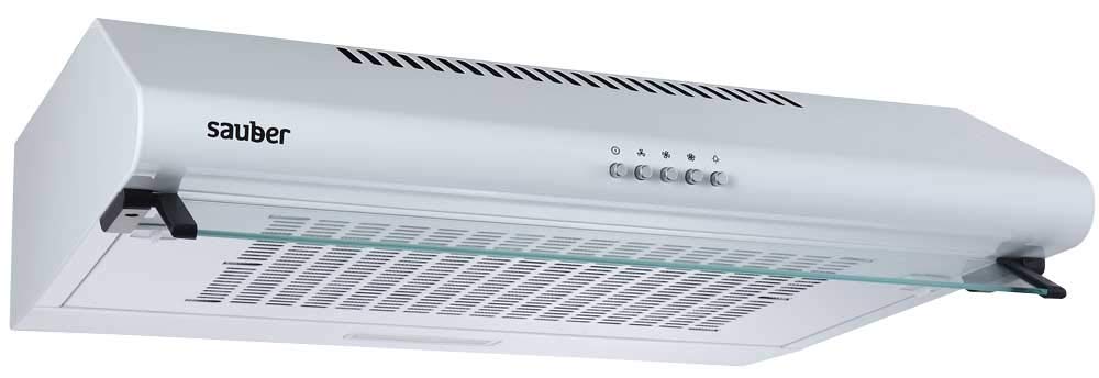 Sauber - Campana CONVENCIONAL SCC60B - Luz LED - Color Blanca - Frontal Cristal - Filtros Eficientes - ENTREGA EN DOMICILIO