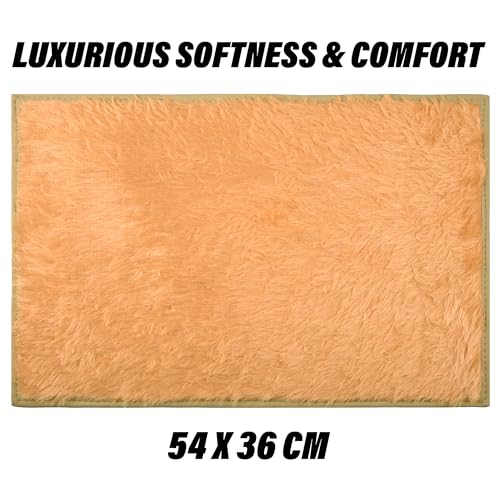 Image of Heart Home Door Mat | Door Entrance Mat | Shaggy Door Mat | Floor Door Mat | Anti-Slip Door Mat | Door Mats for Outdoor & Indoor | Kitchen Door Mat | Pack of 3 | Yellow