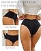 Sth Big High Waisted Seamless Underwear for Women No Show Panties Cheeky Scalloped Edge Bikini Breathable Briefs 6 Pack, Large