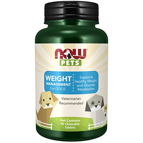 NOW Pet Health, Weight Management Supplement, Formulated for Dogs, NASC Certified, 90 Chewable Tablets
