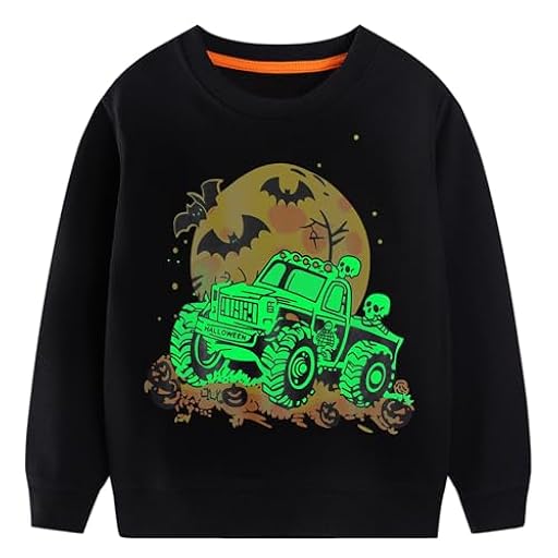 Hoseay Sudadera Niño Trajes de Halloween Algodón Coches Esqueleto Dibujos Pullover Manga Larga Camiseta Niños Sin-Capucha Sweatshirt Casual Deporte Jersey Infantil Ropa para 3-4 Años, Negro | Ya disponible en tu tienda friki favorita! En mundofriki.es!