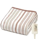 ライフジョイ 電気毛布 日本製 掛け 敷き 兼用 シングル ブラウン 188cm×130cm 洗える 省エネ リバーシブル JBK551B