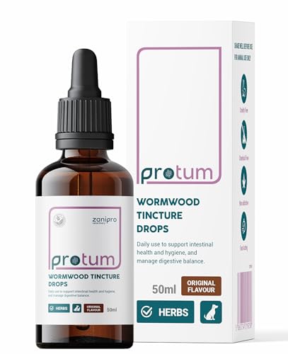 Zanipro Vermifuge Naturel pour Chien et Chat – Gouttes à l’Absinthe (Wormwood) 100% Naturelles, Traitement Vermifuge Liquide pour Chiens, Chiots et...