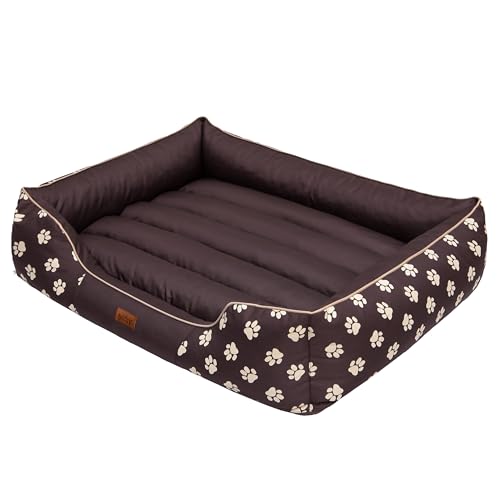 HobbyDog Cordura Panier pour chien Brun Avec Pattes Beiges