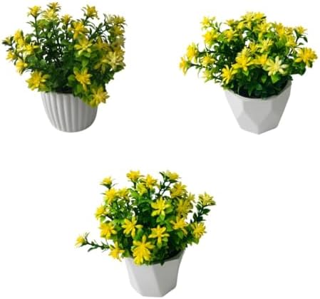 Kit 3 vasinhos com folhagem de eucalipto artificial para decoraçã...