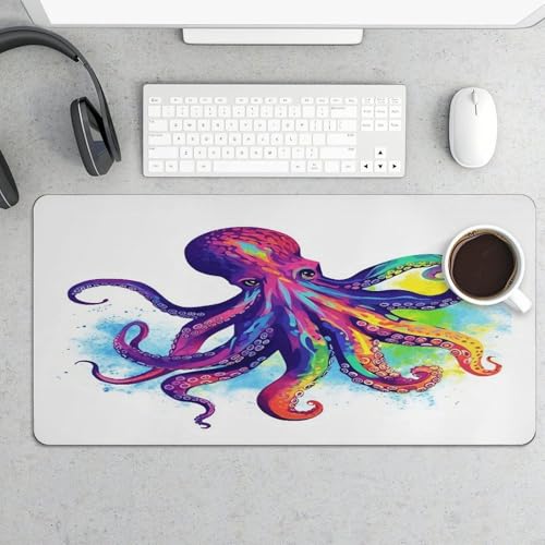 Colorful Octopus Desk Pad con Base Antideslizante Grande miniatura 5