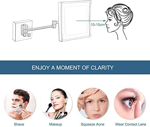 Miroir de maquillage mural pivotant CAMUTO pour une routine beauté fluide