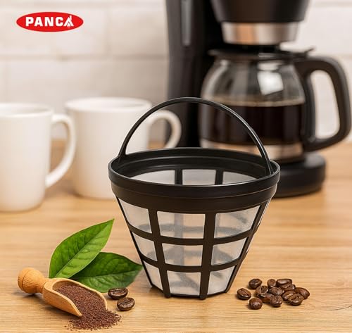 Image of PANCA Reusable Coffee Filter Basket | Mesh Coffee Strainer for Coffee Machines |Pour Over Dripper Filter | Fine Mesh Steel Filter for Moka Pot, Espresso, Drip Coffee