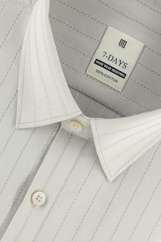 Image of 7-DAYS Premium Men's Formal Shirts - Cotton, Self-Design, Full Sleeve, Regular Fit, with Pocket, Stylish Office Shirts for Men
