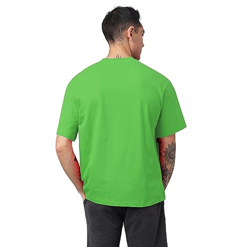 Image of Free Authority Loose Fit Solid Black Tshirt for Men