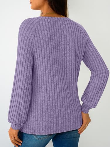 Image of LILLUSORY Womens Tops Long Sleeve Shirts Fall Lightweight Sweaters