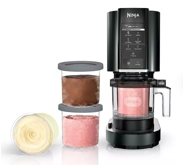 Ninja CREAMi Ice Cream & Sorbet Maker, 7 Frozen Treat Programs, Includes 4 Pints & Lids (CN315A)