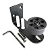 Barn Door Guide Stay Roller – Wall-Mounted, Flush to Floor – Classic Design – Ball-Bearing Roller – Black, cast Iron, Industrial Look – Adjustable for Doors Between 1.5” up to 3” Thick