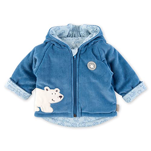 Sigikid Baby - Jungen Sigikid Classic Jungs Nickijakke økologisk bomuld hætte Baby Nickijacke, Blau, 68 EU