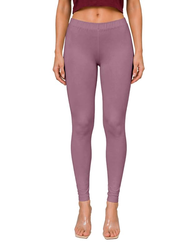 Image of TRENDMALLS Women's Microfiber Elastane Stretch Soft Churidar Length Leggings with Ultrasoft Waistband