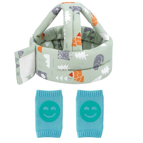 Baby Head Protector Head Protection for Baby with Gloves Backpack Head Protector for Crawling and Walking Adjustable Helmet for 6-24 Months Lightweight and Breathable Design