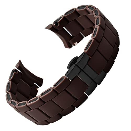 Bracelet de montre Armani AR5905 AR5906 en acier et silicone blanc 20mm 23mm