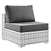 Modway EEI-4298-LGR-CHA Convene Outdoor Patio Chair Armless, Light Gray Charcoal