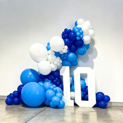 Image of Lukiituke Blue Balloons, 65Pcs Royal Blue Party Balloons | 12in Birthday Balloons for Baby Shower, Graduations, Birthday, Baseball Party Decorations