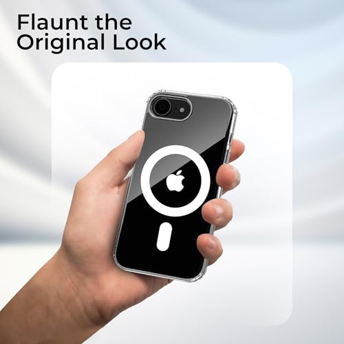 Image of A rtistque Clear Back Cover Case for iPhone 16e Compatible with Mag-Safe| Acrylic | Case | Shockproof TPU Protective Design | iPhone 16e Cover Transparent
