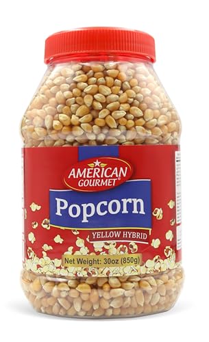 American Gourmet Popcorn 850 Grams - Crafted with premium corn kernels ensuring every bite delivers an unparalleled freshness and taste. Light and fluffy texture.