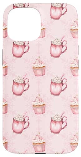 Christmas Pink Peppermint Mocha Cocoa Cupcake Pattern Case for iPhone