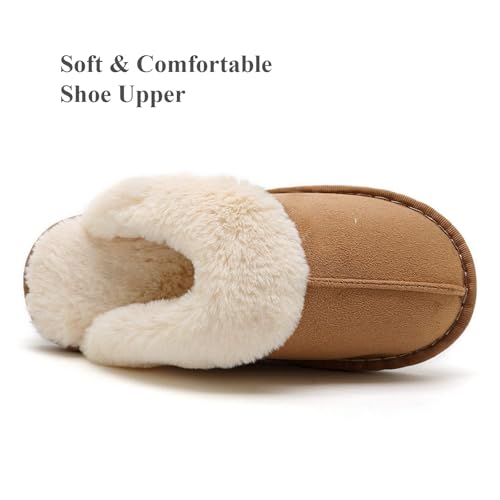 Women Platform Fluffy Slippers Winter House Shoes Plush Non-Slip for Indoor and Outdoor2