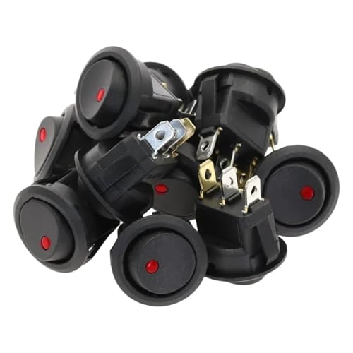 Interruptores basculantes LED rojos de 220V para salpicadero de coche y barcos