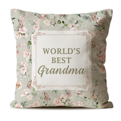 CosxHabitat Grandma Throw Pillow Cover 18x18 Vintage Floral