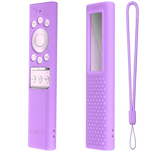 Image of OBOE Silicone Case for Samsung BN59-01311 QLED TV Remote, Purple | Compatible with Samsung BN59-01311 QLED TV, with Charging & Solar Panel Cut, Remote Loop Included, Remote Not Included
