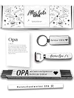 Presentix – Presentix® Opa Geschenkset - mit Flaschenöffner, Zollstock, 