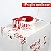 JIALAI HOME Fragile Tape Handle with Care Packing Tape 6 Rolls, Shipping Box Sealing Tape with Dispenser, 2 Inch x 330 Feet (110 Yards), Heavy Duty Tape for Shipping and Moving Boxes