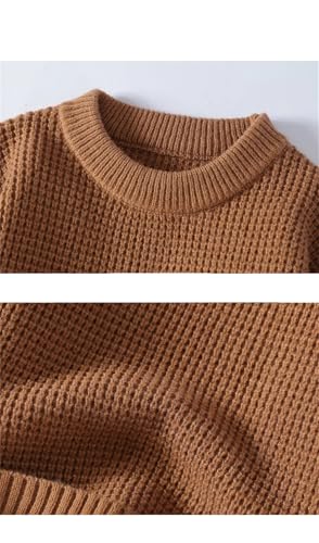 Solid Sweater for Men Fall Winter Warm Long Sleeve Slim-Fit Sweater4