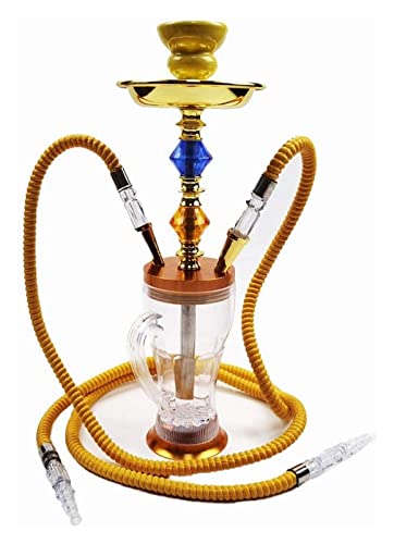ILYF Huka Kombi-Set mit LED Lichter und Shisha Zubehör Acryl Shisha Glas Set Luxus Rohr, geeignet für Cafés, Wohnungen…