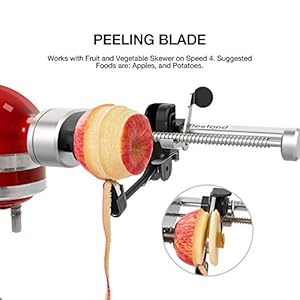 Spiralizer Attachment Compatible with KitchenAid Stand Mixer, Comes with Peel, Core and Slice, Not KitchenAid Brand Spiralizer Attachment (5 Blades) Spiralizer Attachment Compatible with KitchenAid Stand Mixer Comes with Peel Core and Slice Not KitchenAid Brand Spiralizer Attachment 5 Blades