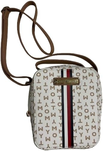 Tommy Hilfiger - Monogram Crossbody Bag, Off-white, 19x17