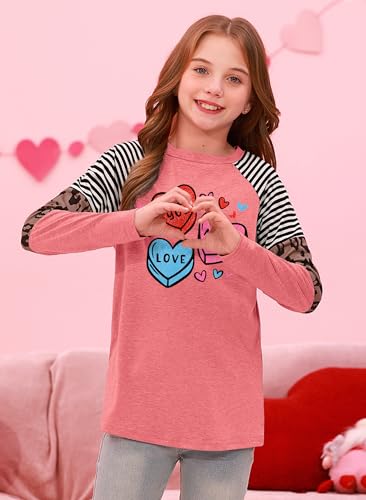 Image of BesserBay Girls St Patrick's Day Raglan Shirt Irish Sequin Lucky Stripe Shamrock Graphic Top 4-14 Years