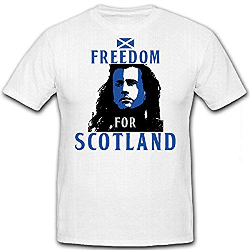 T-shirt Écosse William Wallace blanc L résistant au lavage pour fan d'histoire