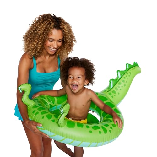 BigMouth Inc Lil’ Water Float - Pool Floaties for Infants Babies & Kids Ages 1-3, Perfect for Beginner Swimmers, Easy to Inflate and Durable - Dino
