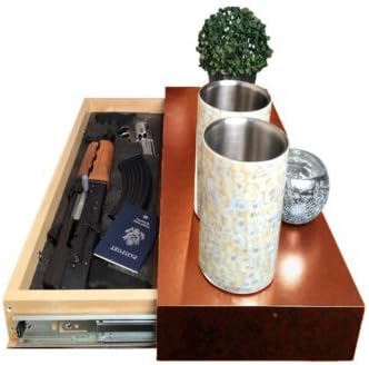 GS-1228 Gun Cabinet Wall Shelf Hidden Storage, Tuscan (Tuscan)