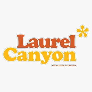 Magnet Vintage Laurel Canyon Jasmine Flower Logo 1970'S Magnet Vinyl Decal Sticker 5"