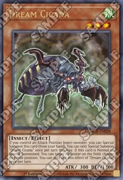 Dream Cicada BLCR-EN028 Ultra Rare Englisch Near Mint 1. Auflage - Battles of Legend: Crystal Revenge - mit ReCollectibles-Versandschutz - für Yu-Gi-Oh!