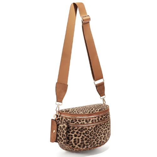 Image of Dyalsa Small Crossbody Bags for Women Canvas /PU Mini Crossbody Purse, Shoulder Bag Traveling Workout